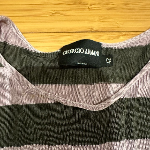 GIORGIO ARMANI Silk  Bland Knit Tank Purple Black Size 42/Small - Picture 3 of 3